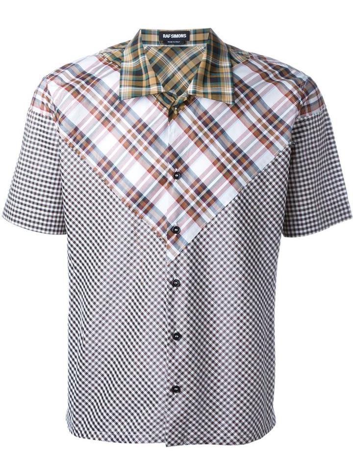 Raf Simons Patchwork Shirt, Men's, Size: 50, Cotton