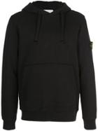 Stone Island Logo Insignia Hoodie - Black