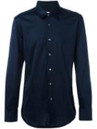 Brioni Plain Shirt, Men's, Size: Medium, Blue, Cotton