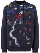 Love Moschino - Hooded Printed Sweatshirt - Men - Cotton - Xl, Blue, Cotton
