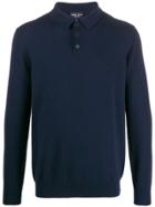 Giorgio Armani Knitted Polo Shirt - Blue