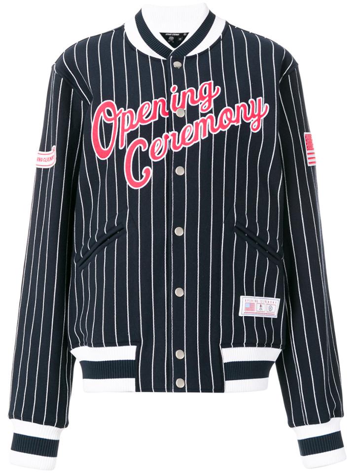 Opening Ceremony Baseball Style Bomber Jacket - Blue