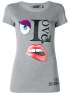 Love Moschino Love Face T-shirt - Grey