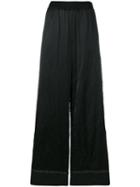 Maison Margiela - Crease Effect Wide Leg Trousers - Women - Viscose/virgin Wool - 42, Black, Viscose/virgin Wool