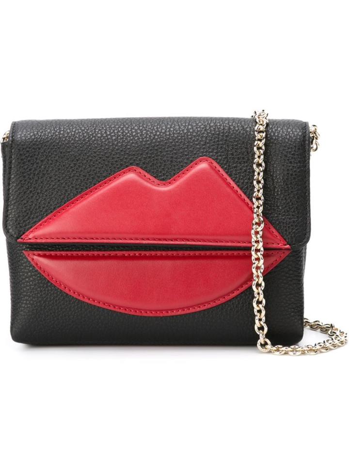 Sara Battaglia 'lips' Cross Body Bag, Women's, Black