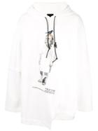Bmuet(te) Asymmetric Printed Hoodie - White