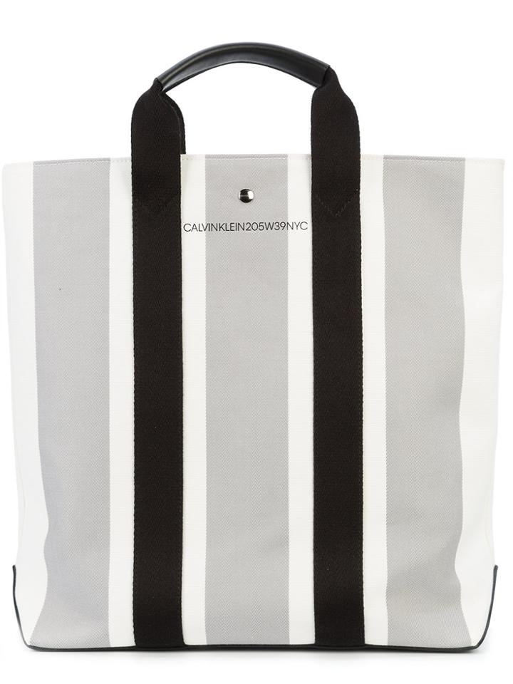 Calvin Klein 205w39nyc Striped Tote Bag - Grey