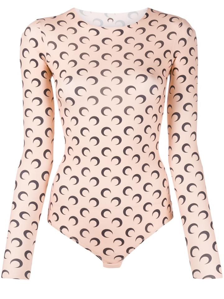 Marine Serre Moon Print Bodie - Neutrals