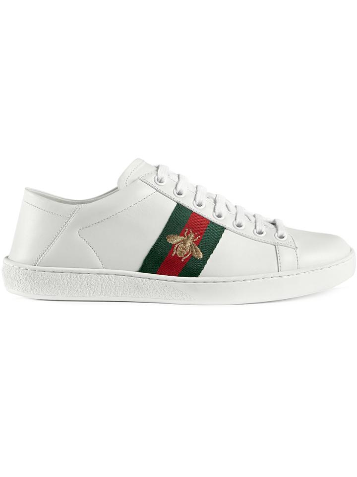 Gucci Ace Leather Sneaker - White