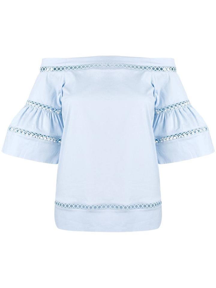 Michael Michael Kors Off-the-shoulder Blouse - Blue