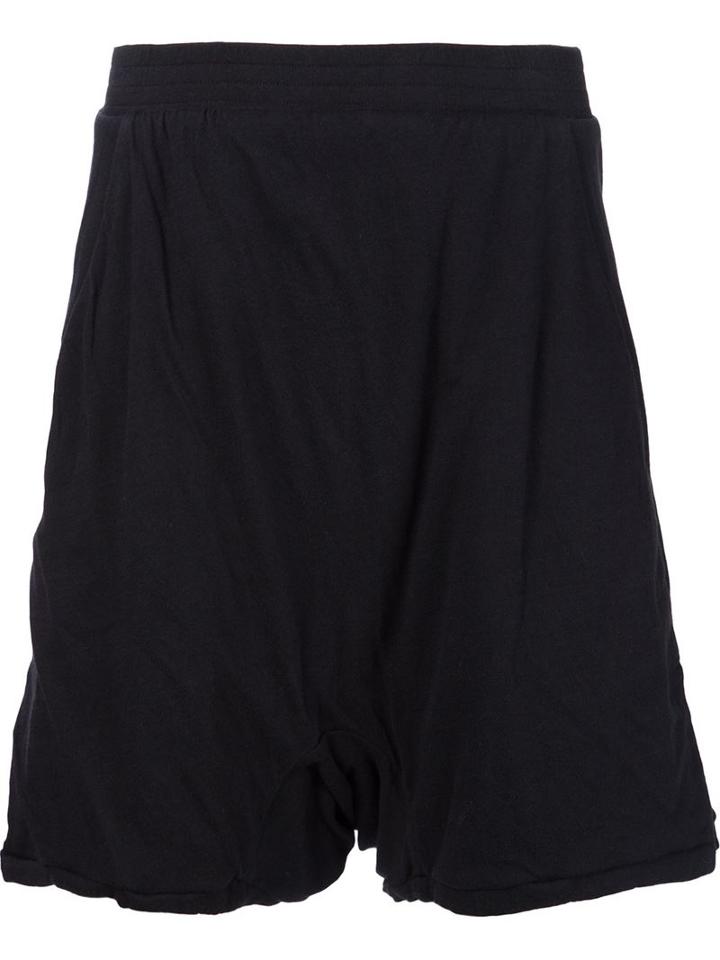 11 By Boris Bidjan Saberi Drop Crotch Shorts, Men's, Size: M, Black, Cotton