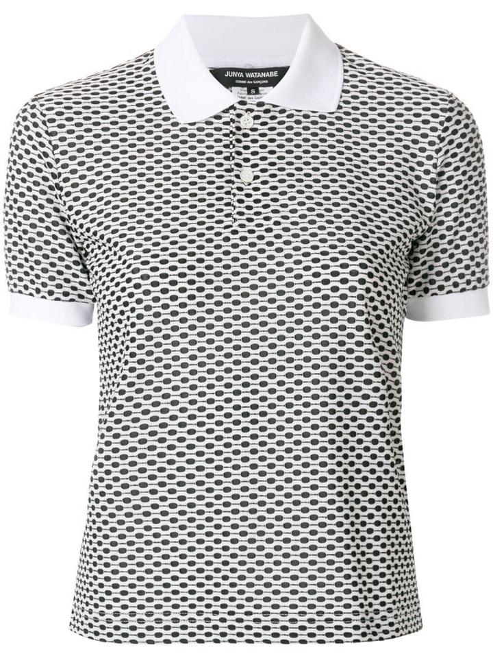 Junya Watanabe Patterned Polo Shirt - Black