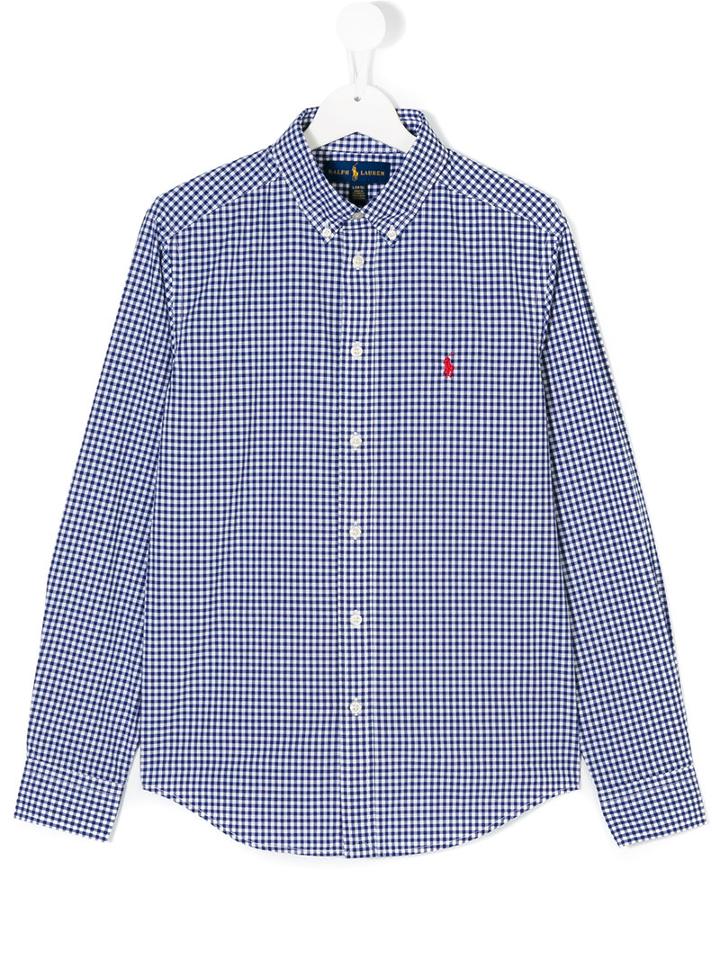 Ralph Lauren Kids - Classic Checked Shirt - Kids - Cotton - 16 Yrs, Blue