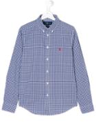 Ralph Lauren Kids - Classic Checked Shirt - Kids - Cotton - 16 Yrs, Blue