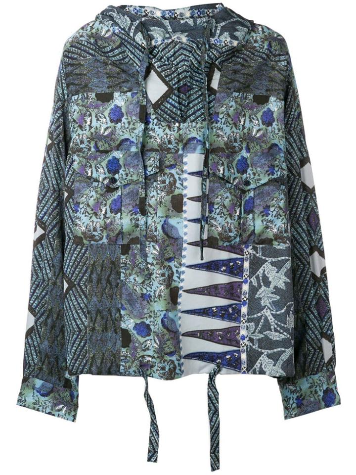 Martine Rose Mandela Hooded Shirt - Blue