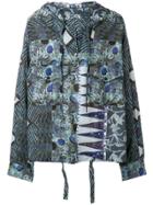 Martine Rose Mandela Hooded Shirt - Blue