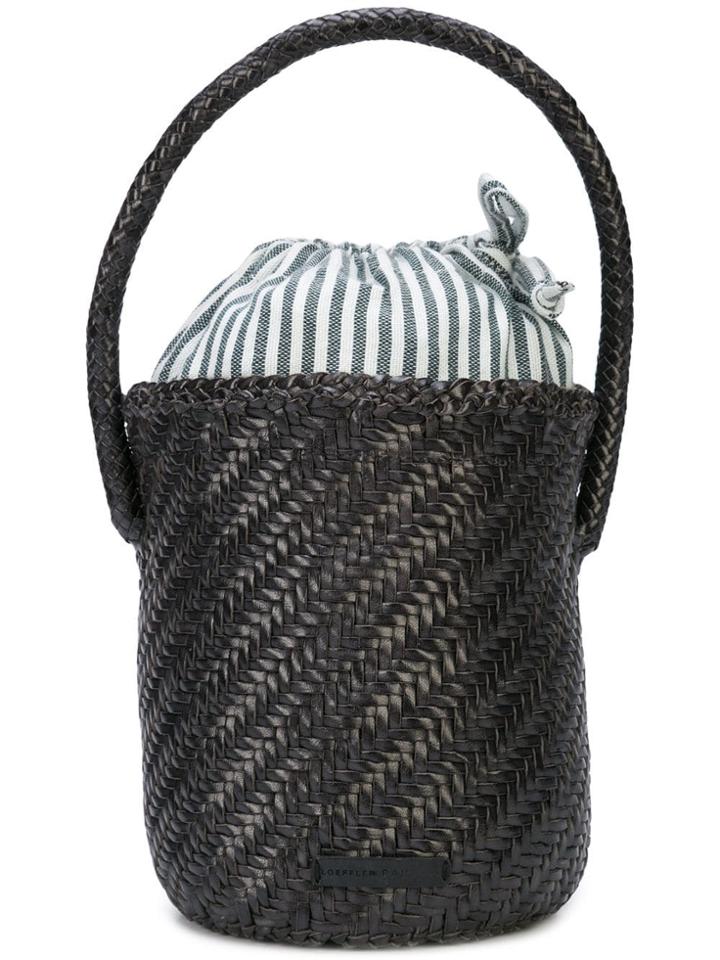 Loeffler Randall Woven Bucket Bag - Black