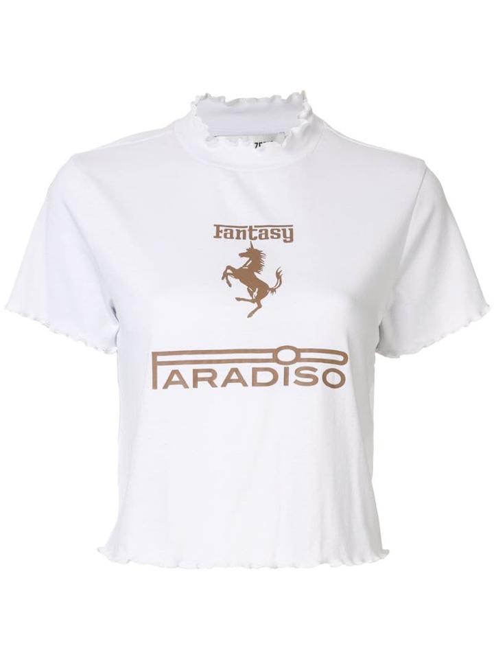 Ground Zero 'fantasy Paradiso' Print T-shirt - White