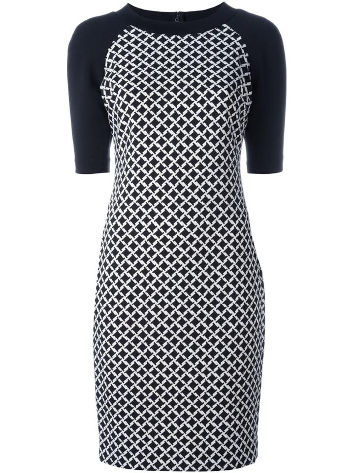 Michael Michael Kors Half Sleeve Printed Dress - Black