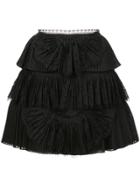 Alice+olivia Iggy Tiered Mini Skirt - Black