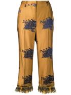Alberto Biani Floral Embroidery Trousers - Brown