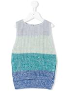 Knot - Sleeveless Knitted Poncho - Kids - Cotton - 12 Yrs, Grey