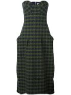 Victoria Beckham Bustier Drape Midi Dress, Women's, Size: 8, Green, Polyamide/wool/silk/cotton