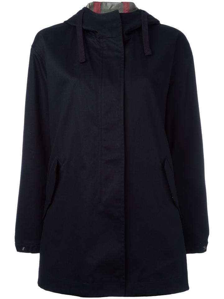 Aspesi Hooded Raincoat - Blue
