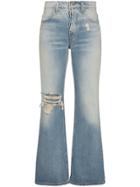 Adaptation Flared Jeans With Rip Detail - Blue