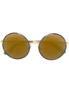 Dolce & Gabbana Round Sunglasses, Women's, Grey, Metal/acetate