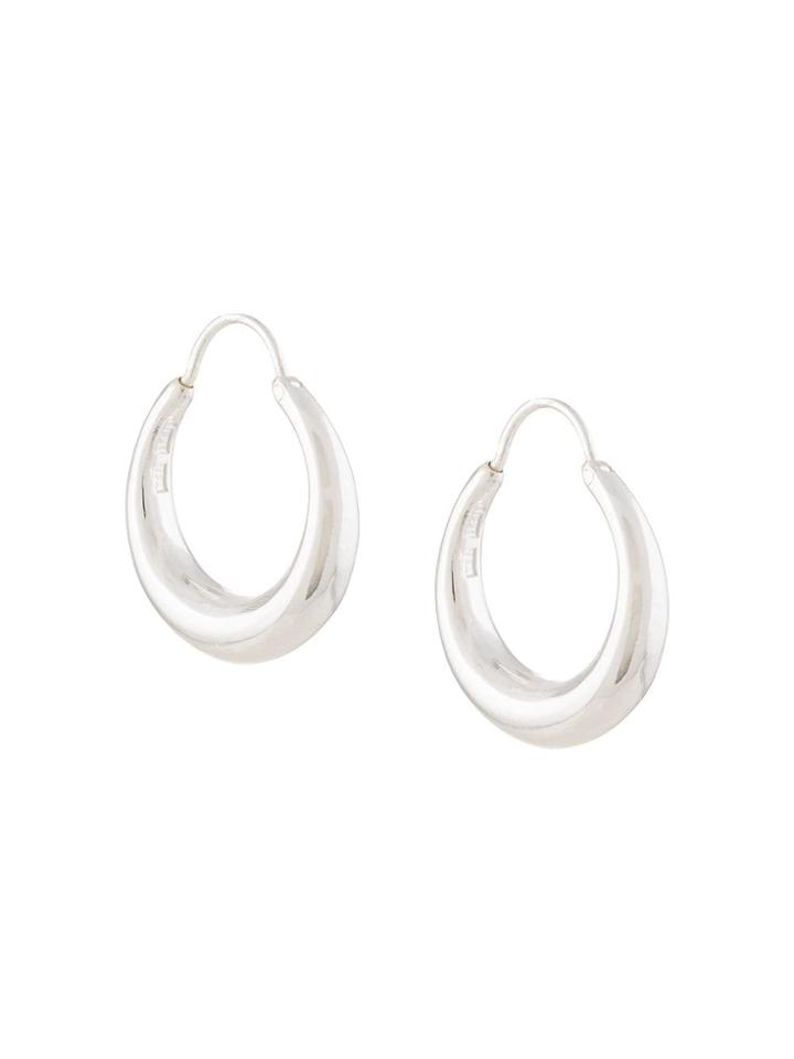 All Blues Hungry Snake Hoop Earrings - Silver