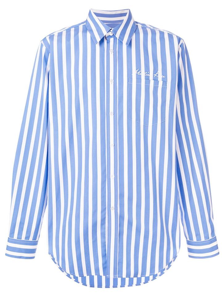 Martine Rose Striped Button Shirt - Blue