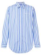 Martine Rose Striped Button Shirt - Blue