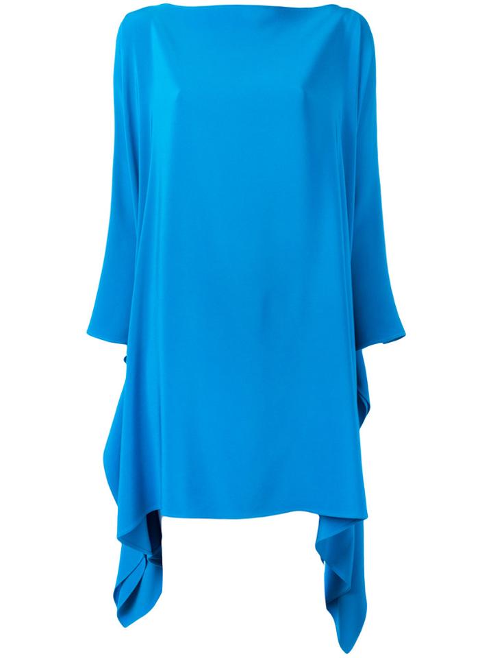 Gianluca Capannolo Long Sleeve Flared Dress - Blue