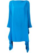 Gianluca Capannolo Long Sleeve Flared Dress - Blue