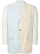 Comme Des Garçons Pre-owned Colour Block Blazer - Blue