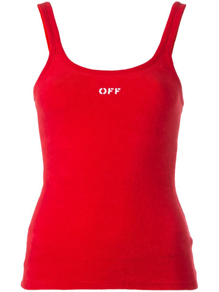 Off-white Classic Tank Top, Women's, Size: Xxs, Red, Cotton