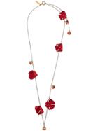 Marni Flora Long Necklace - Red
