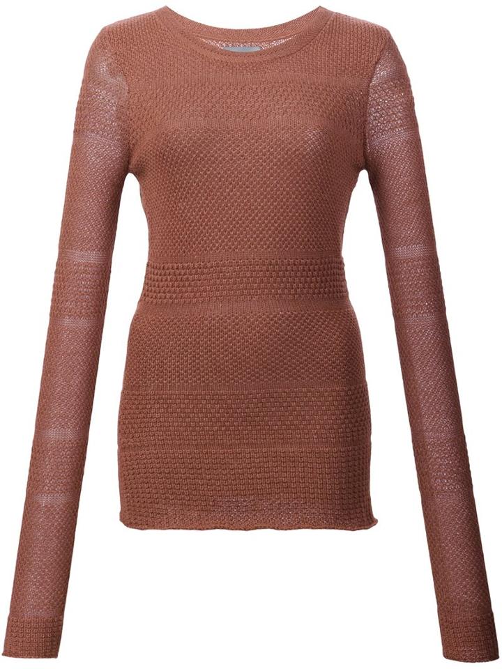 Maiyet Mixed Knit Sweater, Women's, Size: Medium, Brown, Silk/cashmere