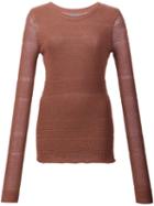 Maiyet Mixed Knit Sweater, Women's, Size: Medium, Brown, Silk/cashmere