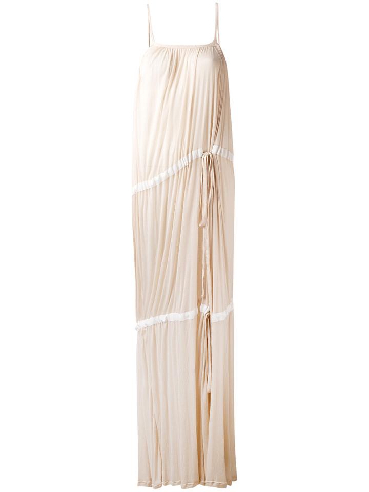 Ann Demeulemeester - Ruched Maxi Dress - Women - Modal - 34, Nude/neutrals, Modal