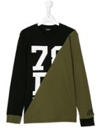 Diesel Kids Panelled Longsleeved T-shirt - Black