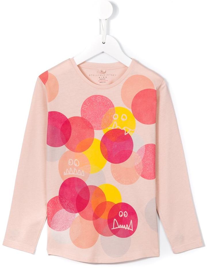 Stella Mccartney Kids 'barley' Spot T-shirt, Girl's, Size: 10 Yrs, Pink/purple