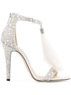 Jimmy Choo Encrusted Details Sandals - White