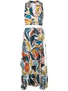 Manning Cartell Leaf Print Midi Dress - Multicolour