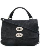 Zanellato Flip Lock Crossbody Bag, Women's, Blue, Leather