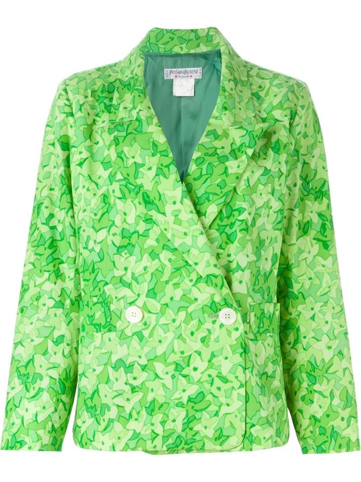 Yves Saint Laurent Vintage Floral Print Blazer