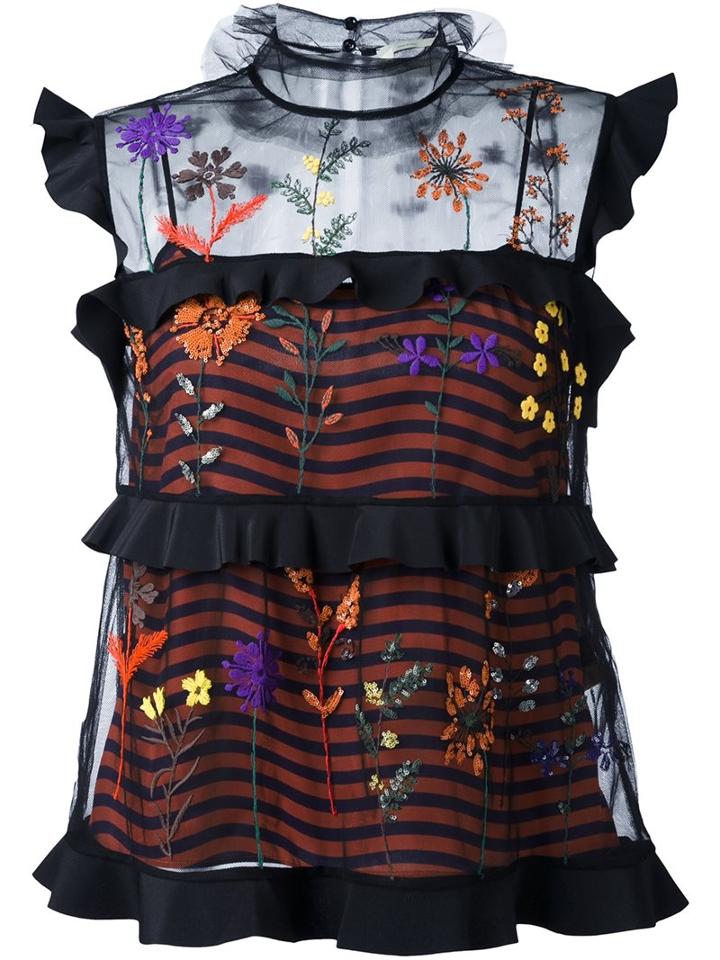 Fendi Floral Embroidered Blouse