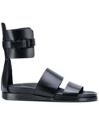 Ann Demeulemeester Flat Strappy Sandals - Black