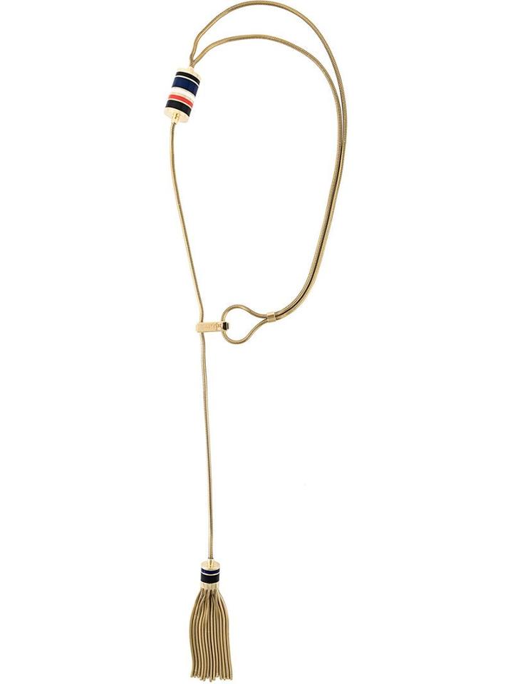 Lanvin Tassel Detail Necklace, Women's, Metallic